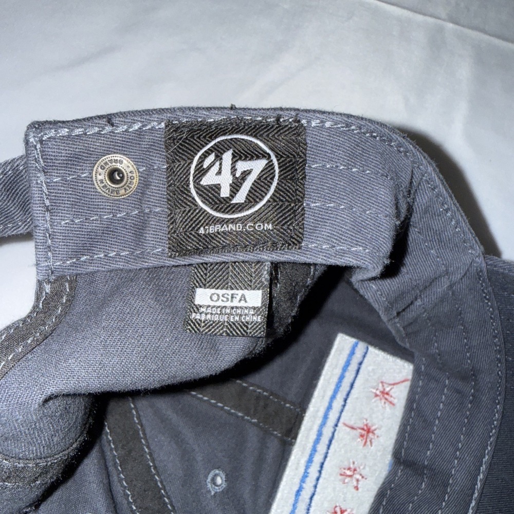 Chicago Flag '47 Brand Hat Clean Up Mens's OSFM Navy/Grey Cotton Streetwear - Picture 7 of 8